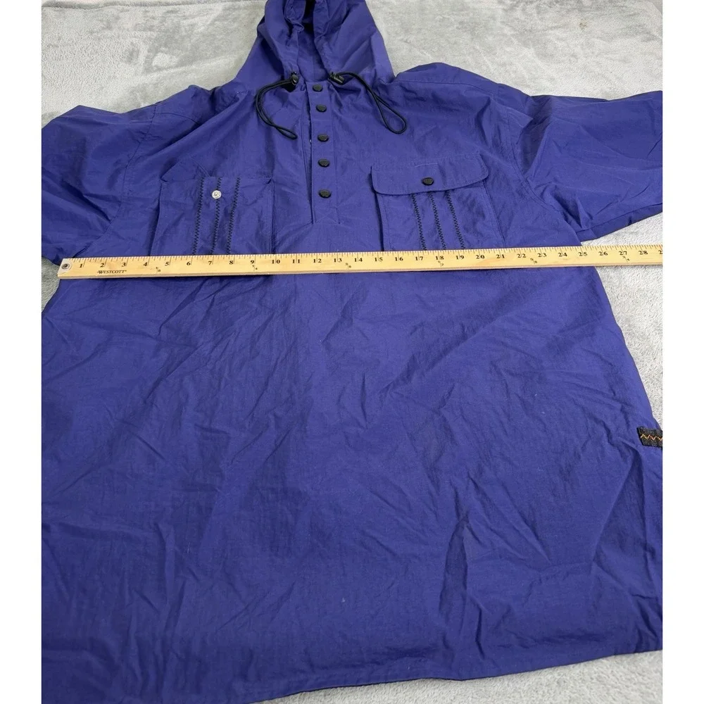 Vintage 90s Adidas Windbreaker Jacket Men's Size Large Blue Full Zip